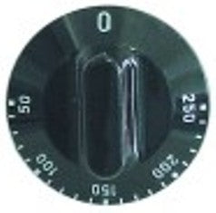 manopola termostato t. mass. 250°c campo di lavoro 50-250°c diametro  50mm alb. diametro  6x4,6mm