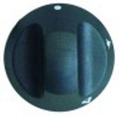manopola rubinetto del gas senza pos. pilota diametro  67mm alb. diametro  10x8mm parte piana superiore nero