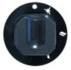 manopola rubinetto del gas con pos. pilota diametro  70mm alb. diametro  10x8mm parte piana superiore nero