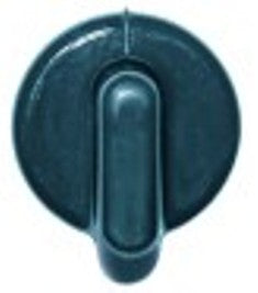manopola interruttore marcatura zero diametro  50mm alb. diametro  6x4,6mm parte piana inferiore nero