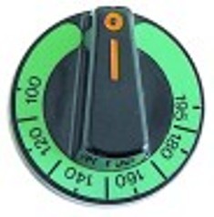 manopola termostato t. mass. 195°c diametro  60mm alb. diametro  6x4,6mm parte piana superiore