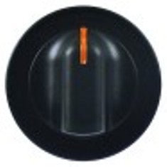 manopola universale diametro  71mm alb. diametro  8x6,5mm parte piana superiore nero