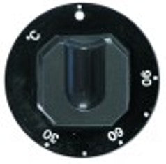 manopola termostato t. mass. 90°c campo di lavoro 30-90°c diametro  70mm alb. diametro  6x4,6mm