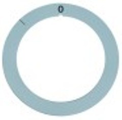 segnalino per manopola interruttore 0-1 diametro  est. 66mm int. diametro  50mm argenteo