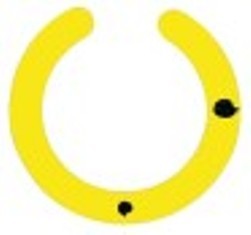 segnalino per manopola rubinetto del gas senza pos. pilota giallo