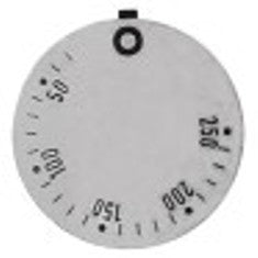 segnalino per manopola termostato t. mass. 250°c 50-250°c angolo di rotazione 270° diametro  est. 45mm