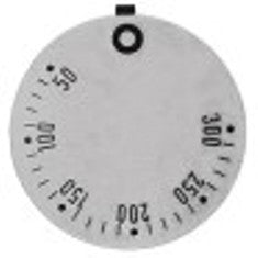 segnalino per manopola termostato t. mass. 300°c 50-300°c angolo di rotazione 270° diametro  est. 45mm