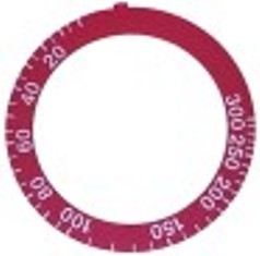segnalino per manopola rosso termostato t. mass. 300°c 0-300°c angolo di rotazione 270°