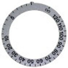 segnalino per manopola argenteo timer 120min + manuale diametro  est. 59mm int. diametro  45,5mm