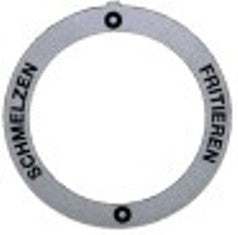 segnalino per manopola argenteo 0-frittieren-0-schmelzen diametro  est. 59mm int. diametro  45,5mm