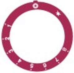 segnalino per manopola rosso termostato gas ega 1-8 diametro  est. 59mm int. diametro  45,5mm