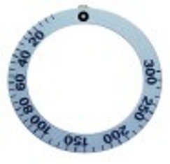 segnalino per manopola argenteo termostato t. mass. 300°c 0-300°c angolo di rotazione 270°