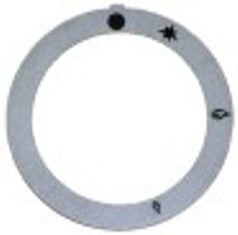 segnalino per manopola argenteo rubinetto del gas pel21/22/23 diametro  est. 59mm