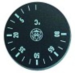 manopola termostato t. mass. 80°c 0-80°c diametro  42mm alb. diametro  6x4,6mm parte piana +135° nero