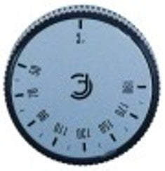 manopola termostato t. mass. 190°c diametro  41mm alb. diametro  6x4,6mm parte piana dx nero