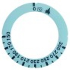 segnalino per manopola termostato gas t. mass. 300°c 150-300°c diametro  est. 63mm int. diametro  45,5mm