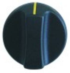 manopola interruttore marcatura zero diametro  50mm alb. diametro  8x7mm parte piana sx nero