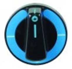 manopola interruttore 0-1-0-1 diametro  60mm alb. diametro  6x4,6mm parte piana superiore