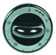 manopola termostato t. mass. 110°c diametro  62mm alb. diametro  6x4,6mm parte piana superiore nero