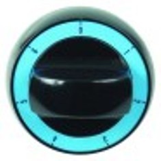 manopola interruttore 7 posizioni diametro  72mm alb. diametro  6x4,6mm parte piana superiore nero