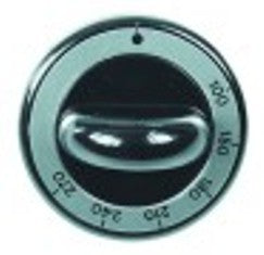 manopola termostato t. mass. 270°c diametro  62mm alb. diametro  8x6,5mm parte piana superiore nero