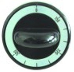 manopola termostato gas t. mass. 300°c diametro  62mm alb. diametro  8x6,5mm parte piana superiore nero
