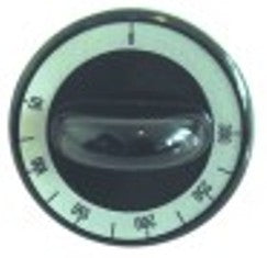 manopola termostato t. mass. 300°c diametro  62mm alb. diametro  6x4,6mm parte piana superiore nero