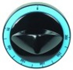 manopola termostato t. mass. 300°c diametro  82mm alb. diametro  6x4,6mm parte piana superiore nero