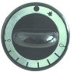 manopola termostato gas diametro  62mm alb. diametro  8x6,5mm parte piana superiore nero