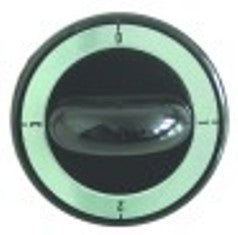 manopola interruttore 4 posizioni diametro  62mm alb. diametro  6x4,6mm parte piana superiore nero
