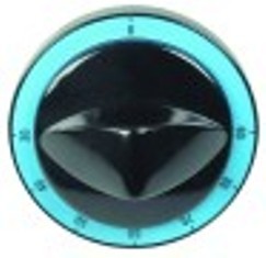 manopola termostato t. mass. 90°c diametro  82mm alb. diametro  6x4,6mm parte piana superiore nero