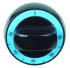 manopola termostato t. mass. 180°c diametro  72mm alb. diametro  6x4,6mm parte piana superiore nero