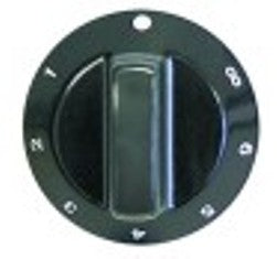 manopola regolatore di energia 1-6 + max diametro  60mm alb. diametro  6x4,6mm parte piana sx nero