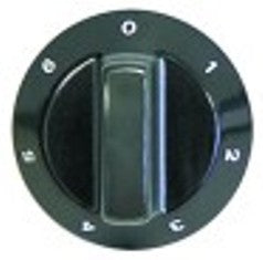 manopola interruttore 7 posizioni diametro  60mm alb. diametro  6x4,6mm parte piana dx nero