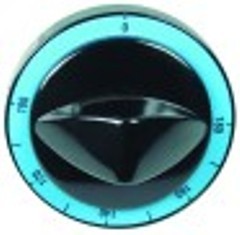 manopola termostato t. mass. 180°c diametro  82mm alb. diametro  6x4,6mm parte piana superiore nero