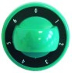 manopola interruttore 7 posizioni diametro  70mm alb. diametro  6x4,6mm parte piana superiore