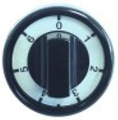 manopola interruttore 7 posizioni diametro  76mm alb. diametro  6x4,6mm parte piana superiore nero