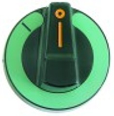 manopola interruttore 0-1 diametro  75mm alb. diametro  6x4,6mm parte piana superiore nero