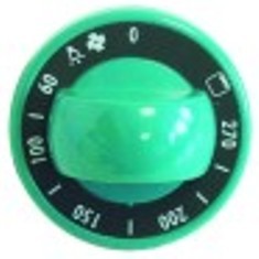 manopola forno diametro  70mm alb. diametro  6x4,6mm parte piana superiore verde