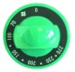 manopola forno diametro  70mm alb. diametro  6x4,6mm parte piana superiore verde