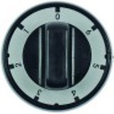 manopola interruttore 7 posizioni diametro  75mm alb. diametro  6x4,6mm parte piana superiore nero