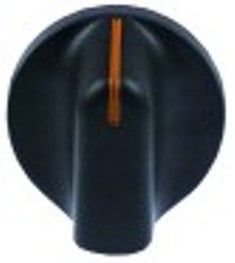 manopola interruttore marcatura zero diametro  40mm alb. diametro  6x4,6mm parte piana superiore nero