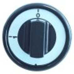 manopola interruttore 0-1 diametro  76mm alb. diametro  6x4,6mm parte piana superiore nero