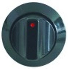 manopola interruttore marcatura zero diametro  58mm alb. diametro  6x4,6mm parte piana superiore nero