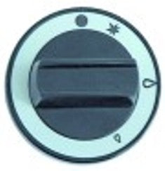 manopola rubinetto del gas con pos. pilota diametro  60mm alb. diametro  8x6,5mm parte piana superiore