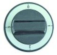 manopola interruttore 4 posizioni diametro  60mm alb. diametro  6x4,6mm parte piana superiore nero