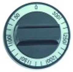 manopola termostato t. mass. 300°c diametro  60mm alb. diametro  6x4,6mm parte piana superiore nero