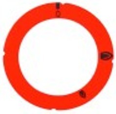 segnalino per manopola rubinetto del gas senza pos. pilota rosso