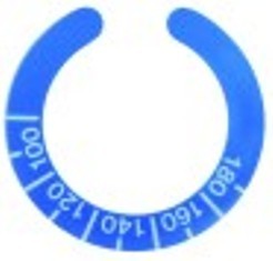 segnalino per manopola termostato t. mass. 180°c diametro  est. 45mm blu