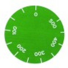 segnalino per manopola termostato t. mass. 500°c diametro  est. 42mm